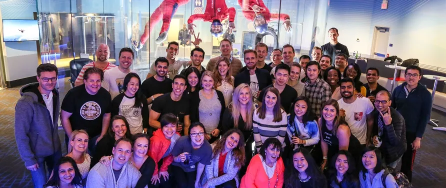 Private event at an iFLY wind tunnel